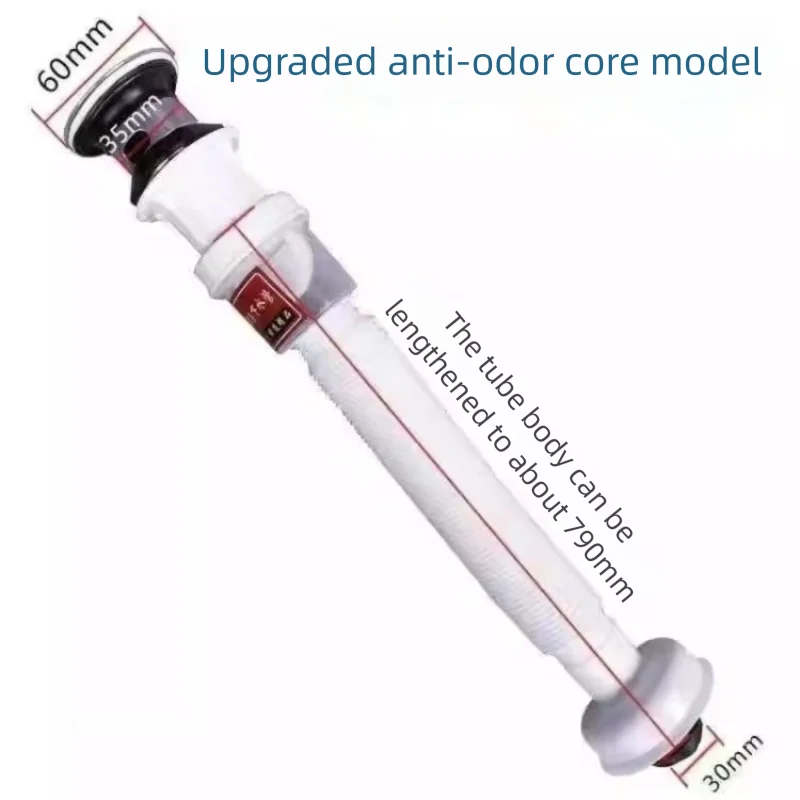 Desagüe de fregadero, accesorio antiolor, tubo de drenaje para lavabo, juego de cocina y baño, tubo de drenaje, canalones de baño, tubo de bote - imagen 4