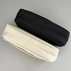 Estuche para lápices de gran capacidad 2 capas con cremallera – blanco