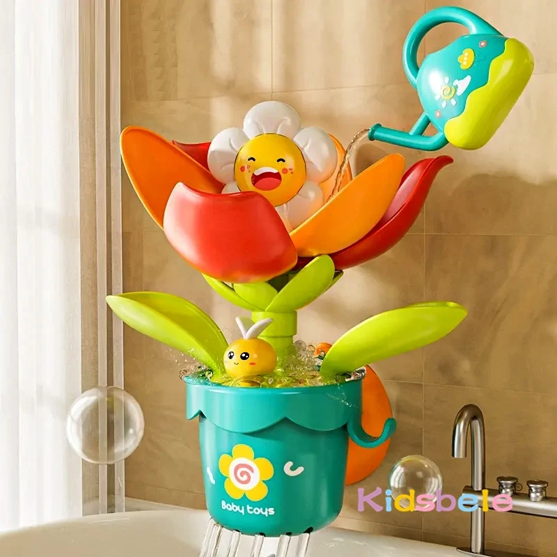 Juguete de baño para bebé – Flor pulverizadora con ventosa - imagen 3