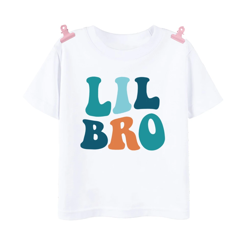Camiseta a juego para la familia Big Brother Little Brother, ropa para niños y hermanos, camisetas de manga corta para niños, camisetas de verano para niños - imagen 4