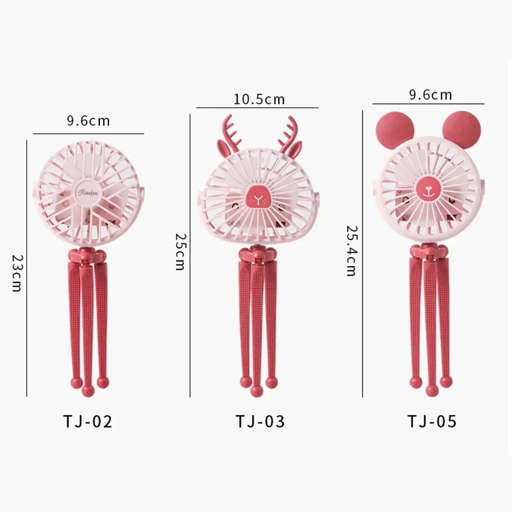 1 Uds nueva moda creativa cochecito Usb pulpo silencioso pequeño ventilador portátil Variable cochecito de bebé trípode escritorio Clip Fans - imagen 3