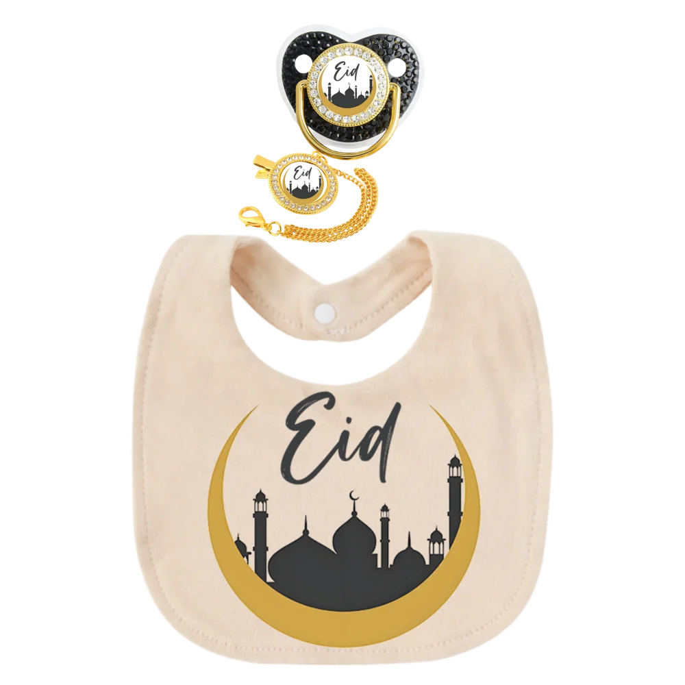 Baberos ajustables de algodón suave para bebé, chupetes para bebé, pinzas para pezones, Baberos para bebé, pañuelos de tela para eructar, alimentación de saliva, 3 uds. - imagen 3