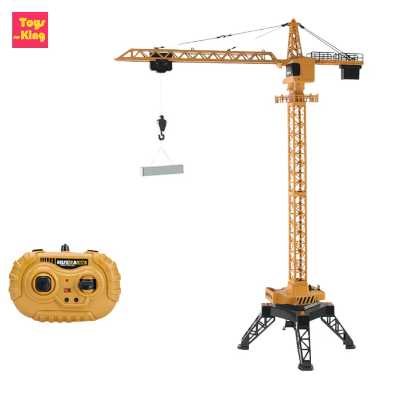 HUINA grúa teledirigida construcción de aleación infantil