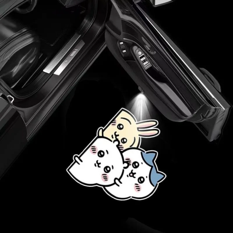 Chiikawa-luz LED ambiental de dibujos animados para puerta de coche, guía de luz decorativa, luces de ambiente bonitas, lámpara decorativa para coche DIY, regalos - imagen 3