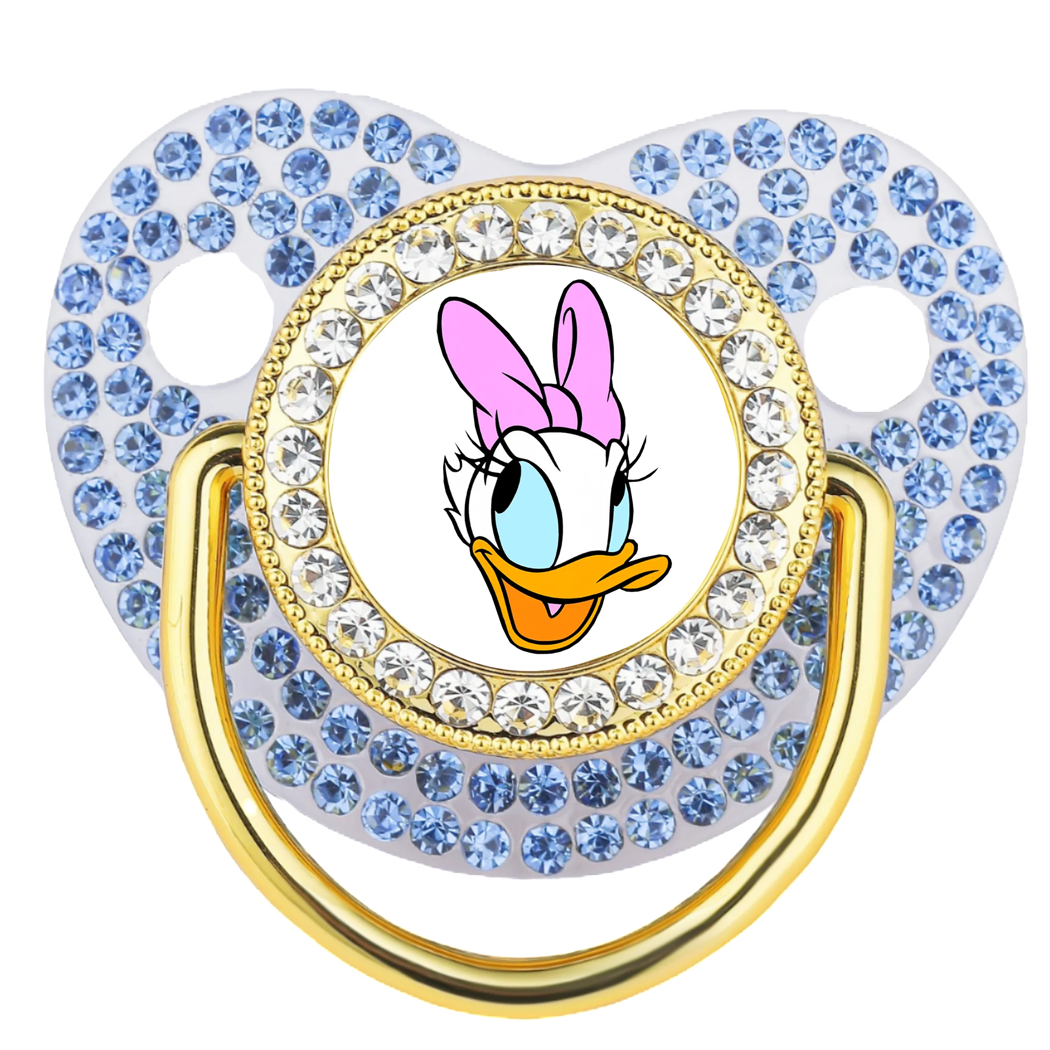 Lujosos anillos de dentición para bebé con estampado de anime, chupetes para bebé de silicona de calidad alimentaria, chupetes para bebé de ortodoncia, regalo - imagen 4