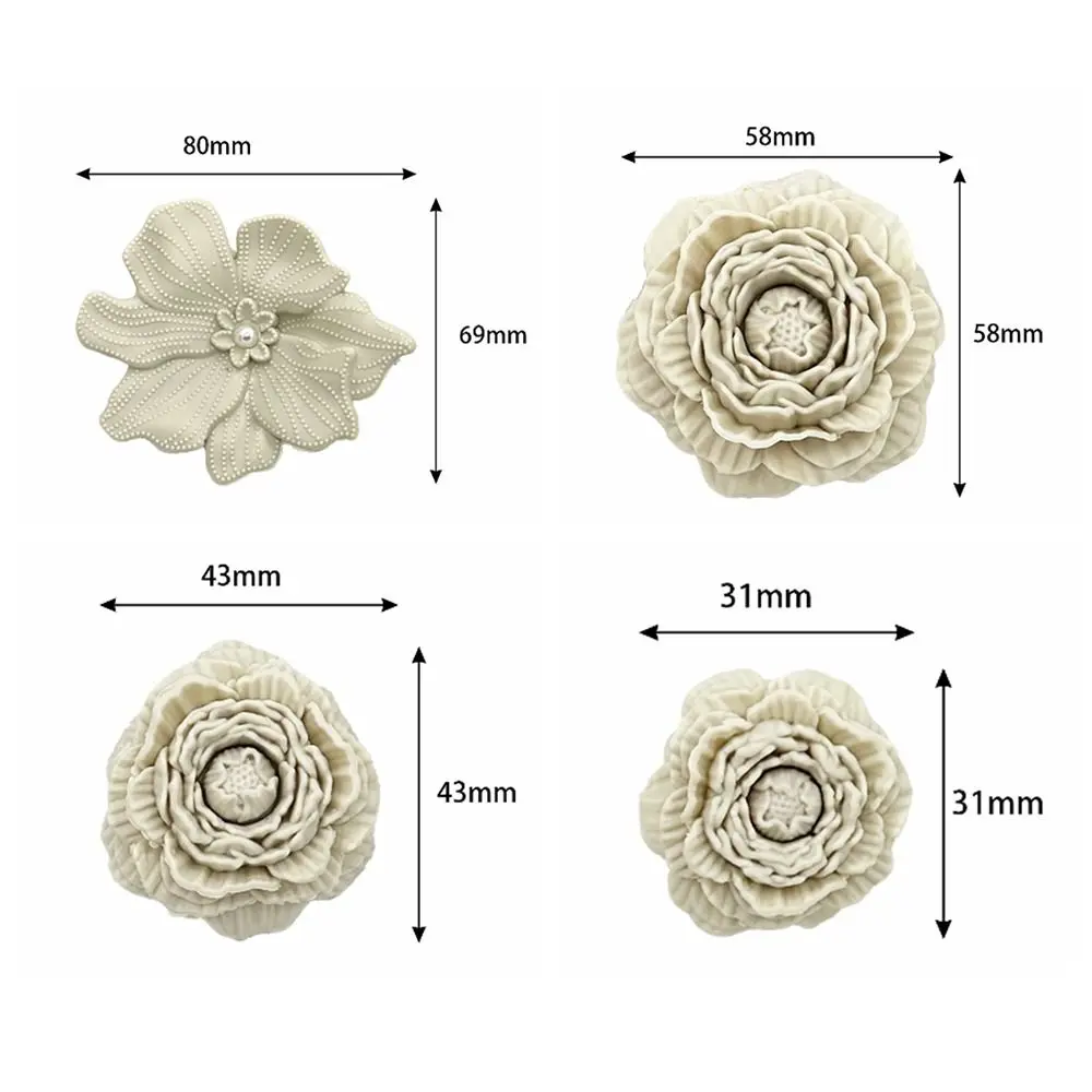 Set de 8 dijes florales 3D para personalizar tus sandalias