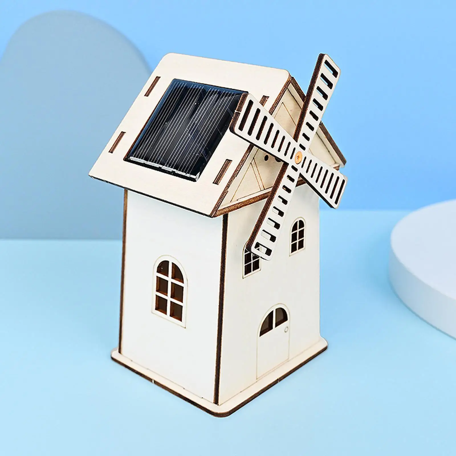 Science Experiment Kit Solar Energy Windmill House for Children Teens Kids