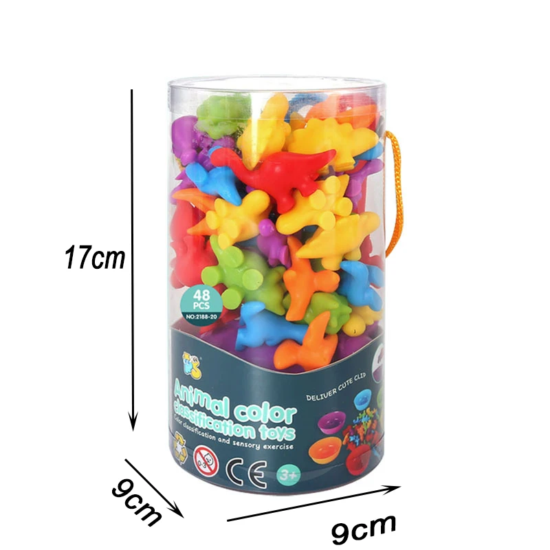 Juguetes de clasificación de colores Montessori, juego a juego, juguetes para bebés, juguetes educativos de entrenamiento de Motor fino, juegos Montessori para niños de 2 a 3 y 4 años - imagen 4