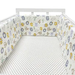 Protector de cuna con cremallera y estrellas nórdicas para bebé