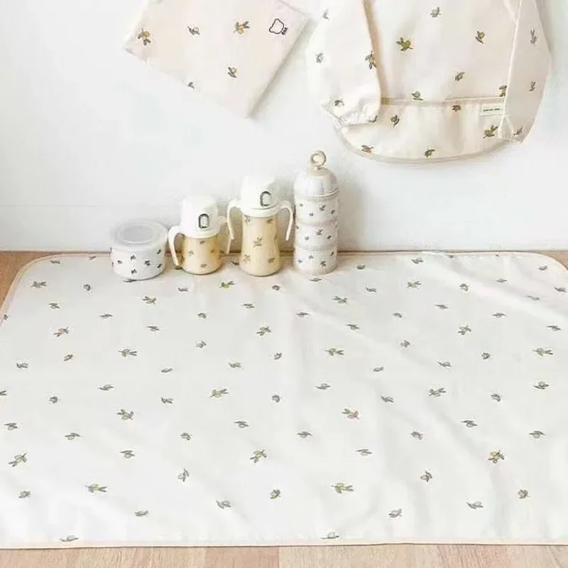 Alfombrilla para cambiar pañales de bebé, impermeable, lavable, almohadilla para orina para recién nacido, accesorios para bebés, forros para cuna, almohadilla para pañales reutilizable - imagen 5