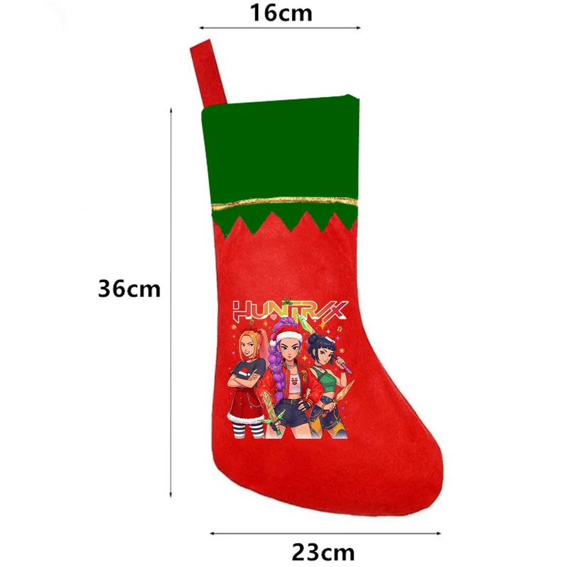 KPop Demon Hunter medias navideñas saco de regalo bolsa de dulces decoración de Navidad para el hogar calcetín Navidad árbol decoración periféricos regalo - imagen 3