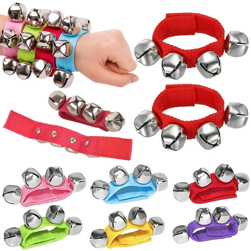 Campana temblorosa de Navidad roja, decoración de cascabel, banda para la muñeca, campana, ruido, atmósfera de producción, accesorios de creación, regalos de fiesta ZYF, 2 uds.