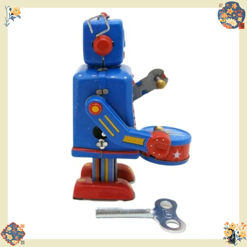 Robot infantil retro con gong y tambor para jugar – Estilo clásico - imagen 5