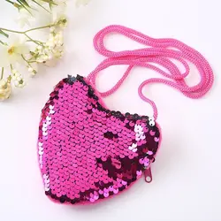 Bolso corazón de lentejuelas para niña – Diseño brillante infantil