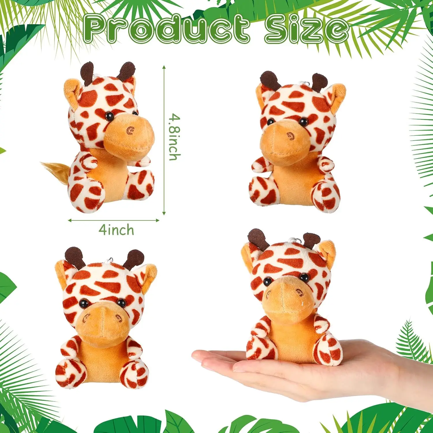 Peluches mini animales del bosque – León, Tigre, elefante y jirafa - imagen 2