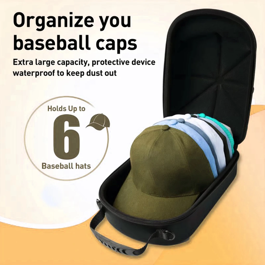 Bolsa de almacenamiento portátil para gorra de béisbol dura, organizador de sombreros, bolso multifuncional para viajes, bolsos al aire libre - imagen 2