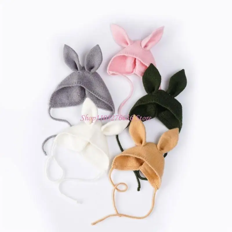 Atrezzo para fotografía de bebés: sombrero con orejas de conejo - imagen 5