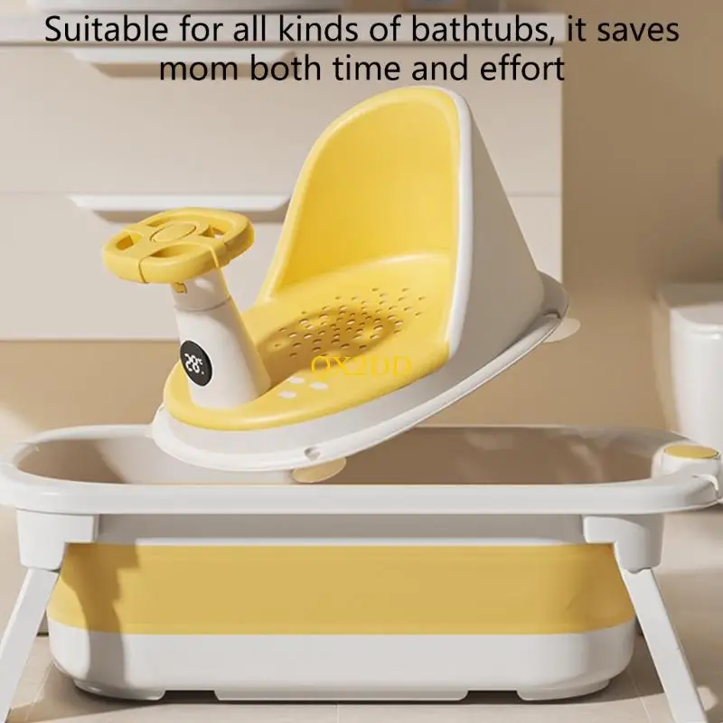 Asiento baño bebé QX2D Diseño cómodo Taburete ducha Silla baño para niños pequeños - imagen 2