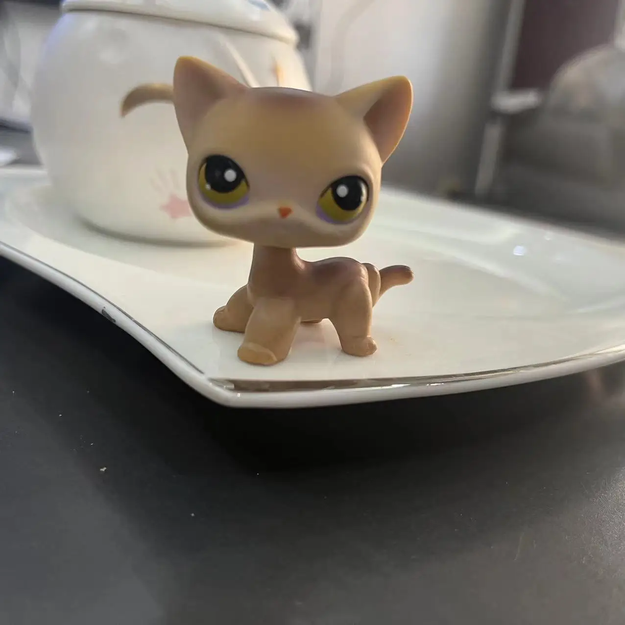 Aleatorio 3 uds Animal mascota gato LPS perro juguete púrpura Anime figuras de acción juguetes colección limitada modelo regalo niñas juguete Z 202408224 - imagen 4