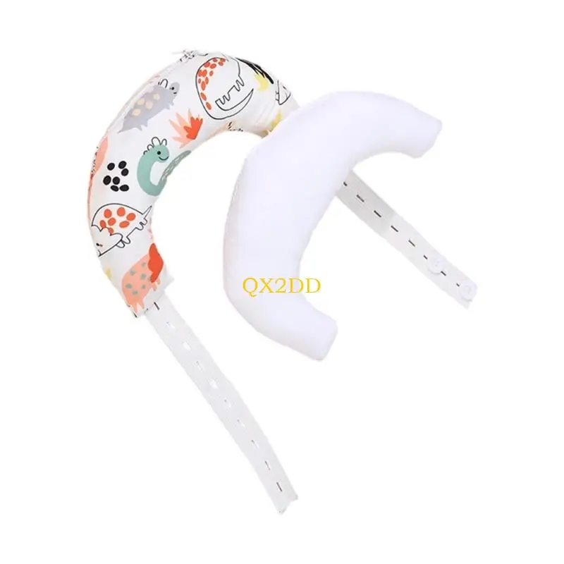 QX2D Almohada para bebé con soporte de cuello, algodón transpirable - imagen 2