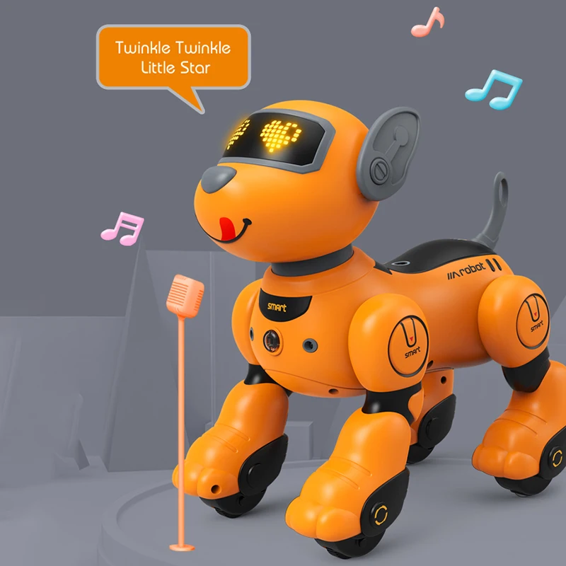 Divertido Robot RC electrónico para niños, perro acrobático, cachorro, comando de voz, programable, sentido táctil, música, juguetes para niños - imagen 5