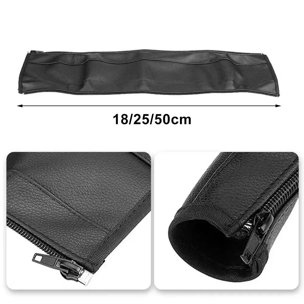 Cubierta de manillar de cochecito de PU estilo cremallera Universal chico cochecito mango manga antideslizante lavable - imagen 5