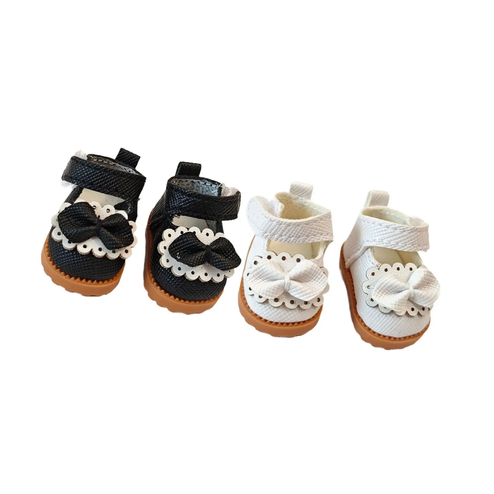 Plush Doll Shoes 2 Pairs Soft Photo Props Decoration Kids Gift Flexibility