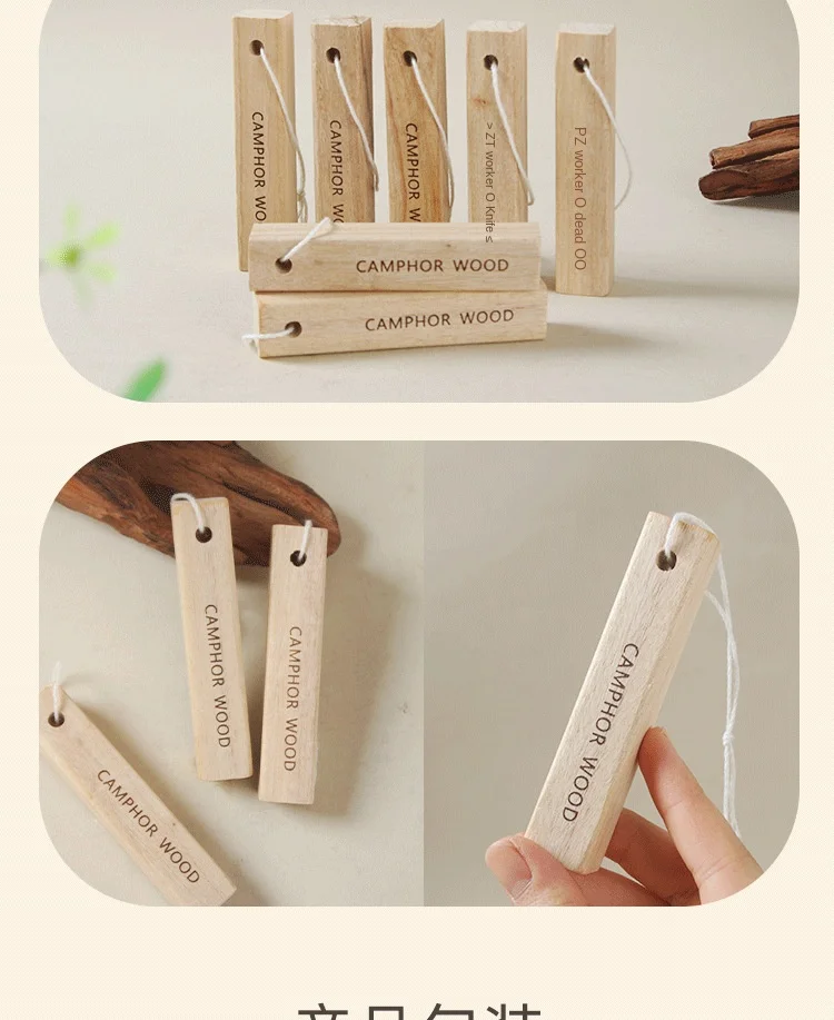 Palos de alcanfor natural para armarios – Antihumedad y repelente - imagen 4