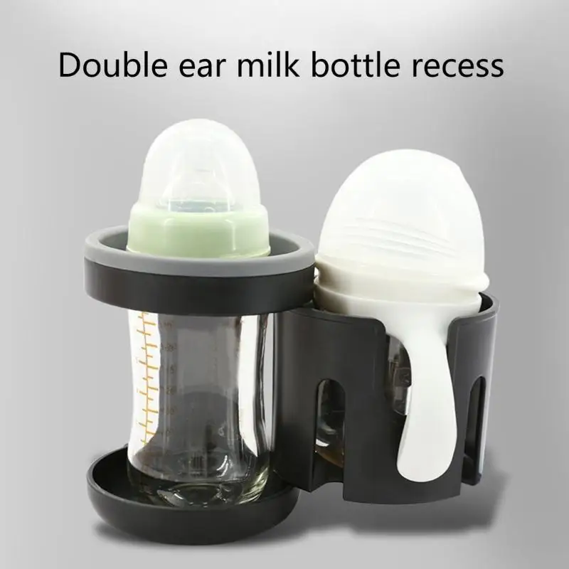 Portavasos universal para cochecito mejorado D7YD, rotación 360°, portabotellas 2 en 1 para 2 tazas, fácil duradero - imagen 2