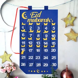 Calendario de Ramadán infantil – Cuenta atrás con estrellas de fieltro