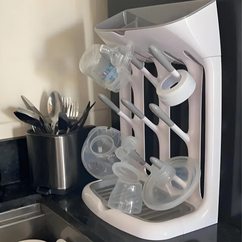 Escurridor de biberones, práctico estante de secado, estante de almacenamiento, dispositivo de drenaje colgante, soporte de secado de vasos de agua para bebés - imagen 3