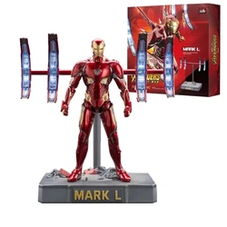 ZD Toys Figura de Acción Iron Man con Luz LED - Juguete Marvel para Niños