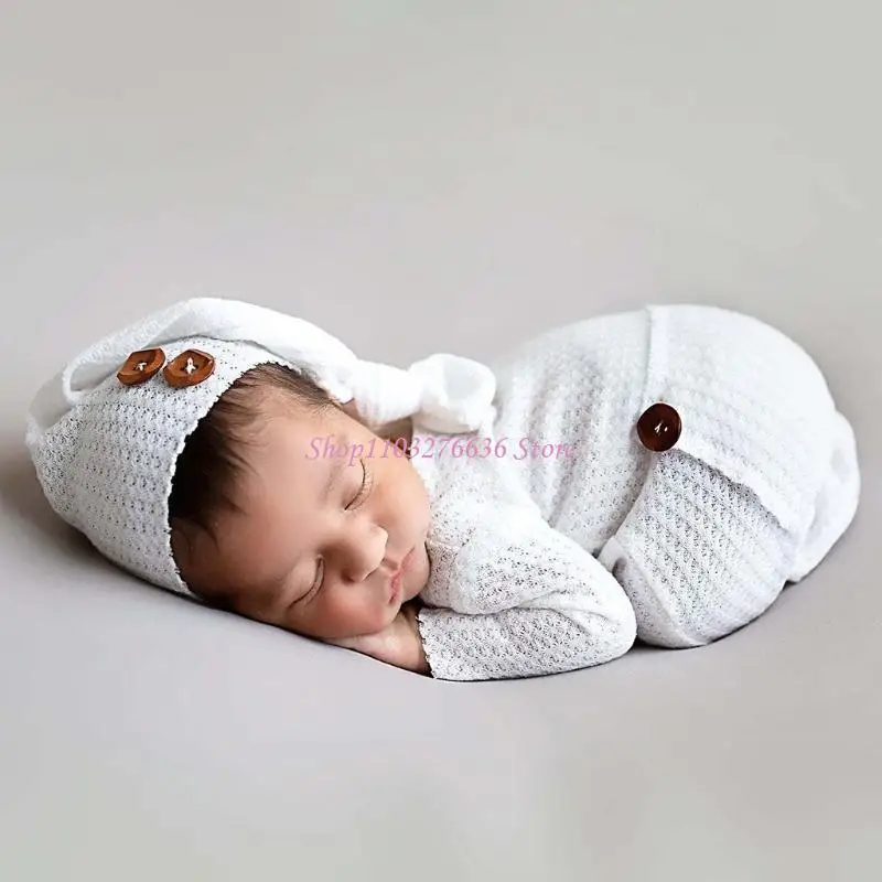 R6FD 2 PCS/SET JUMBUSO CONDIVADO CONTAJE PARA CABEZA CABEZA BEJANO CAP BABY BIBE GIRL SABE JUEGO FOTOGRAFÍA recién - imagen 4