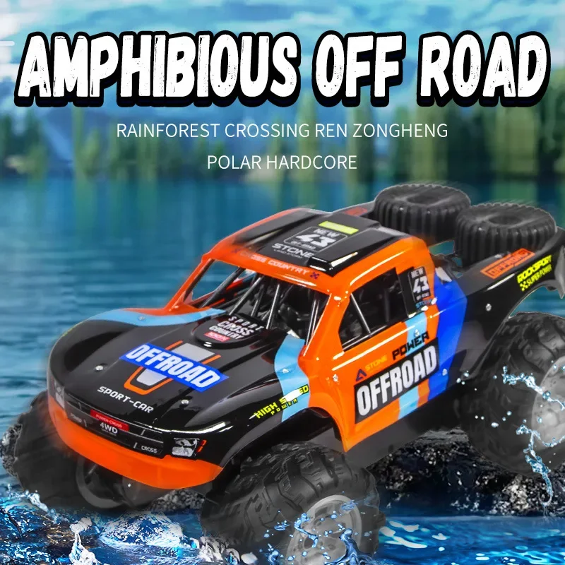 Jjrc Q205 Rc coche impermeable anfibio 4Wd vehículo todoterreno Control remoto agua tierra oruga acrobacias escalada camión juguetes para niños - imagen 4