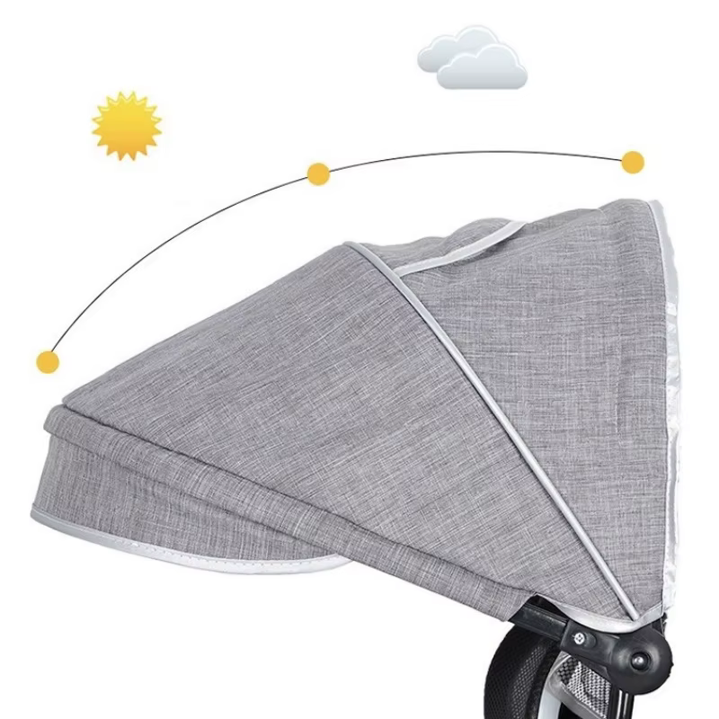 Triciclo doble multifuncional con asiento giratorio plegable para bebé - imagen 4