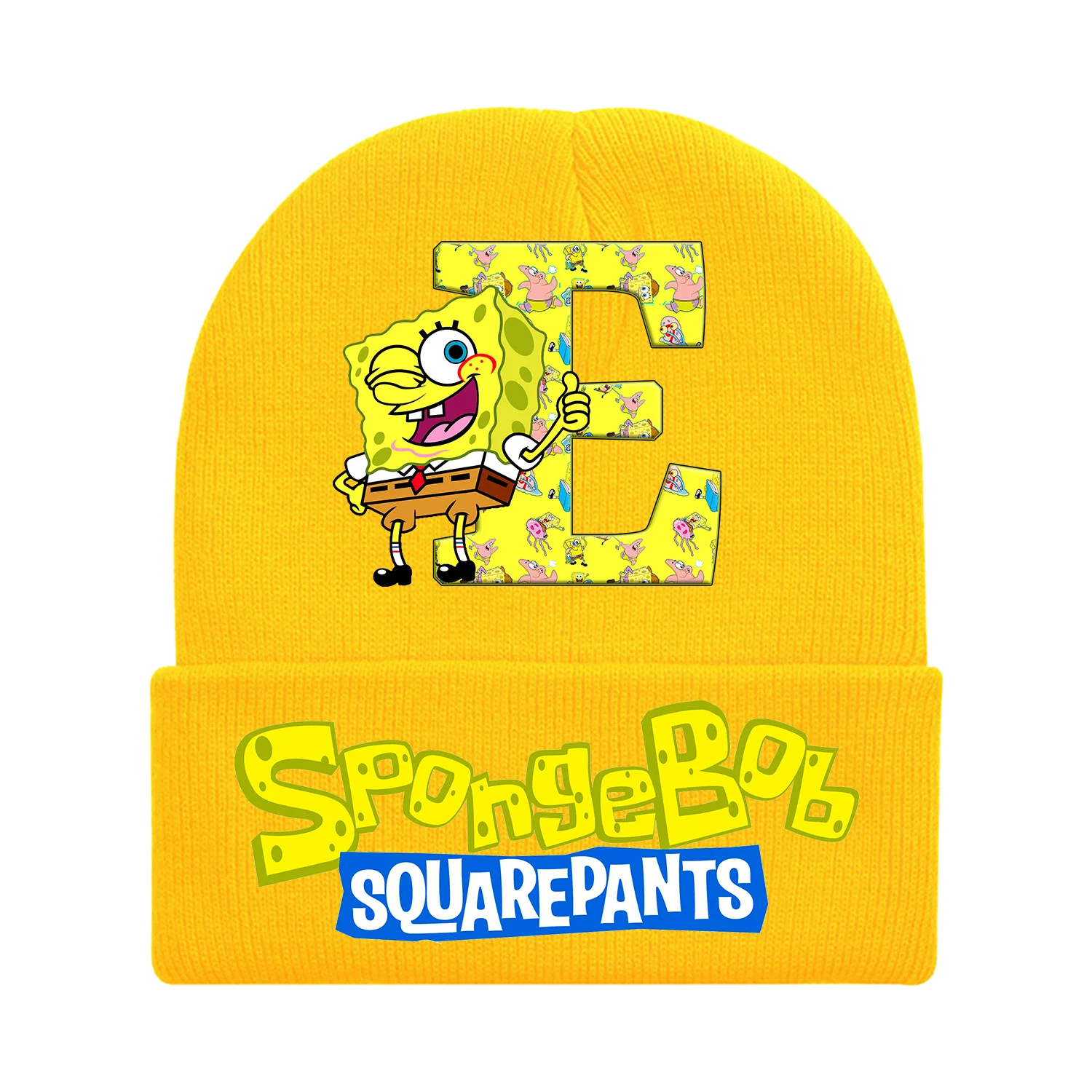 Gorro Bob Esponja de punto infantil – Letras y diseño divertido - imagen 4