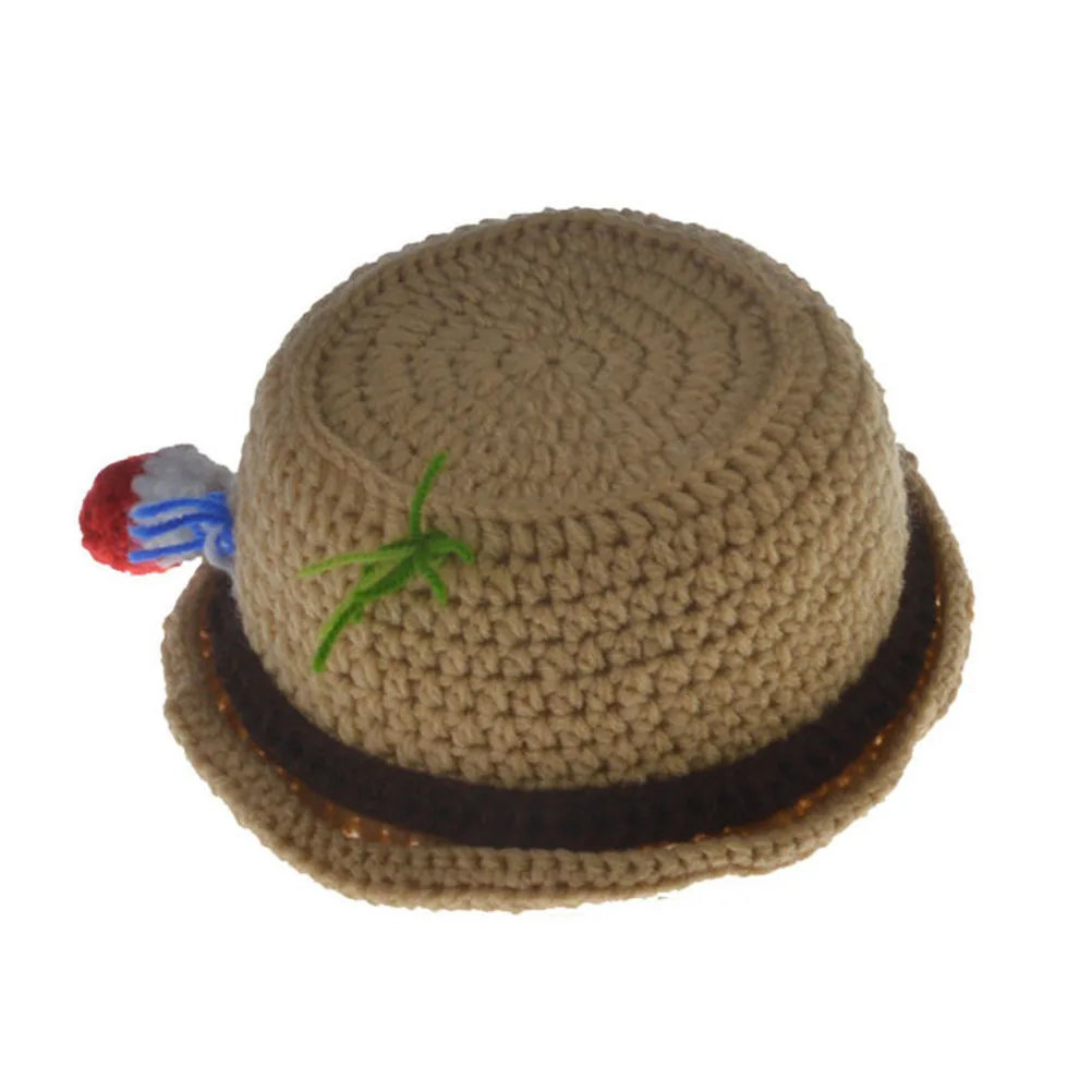 Conjunto de disfraces de bebé tejidos de lana hechos a mano, sombrero, accesorios para fotos, trajes de fotografía para recién nacidos, suaves, cómodos y transpirables, 2 uds.
