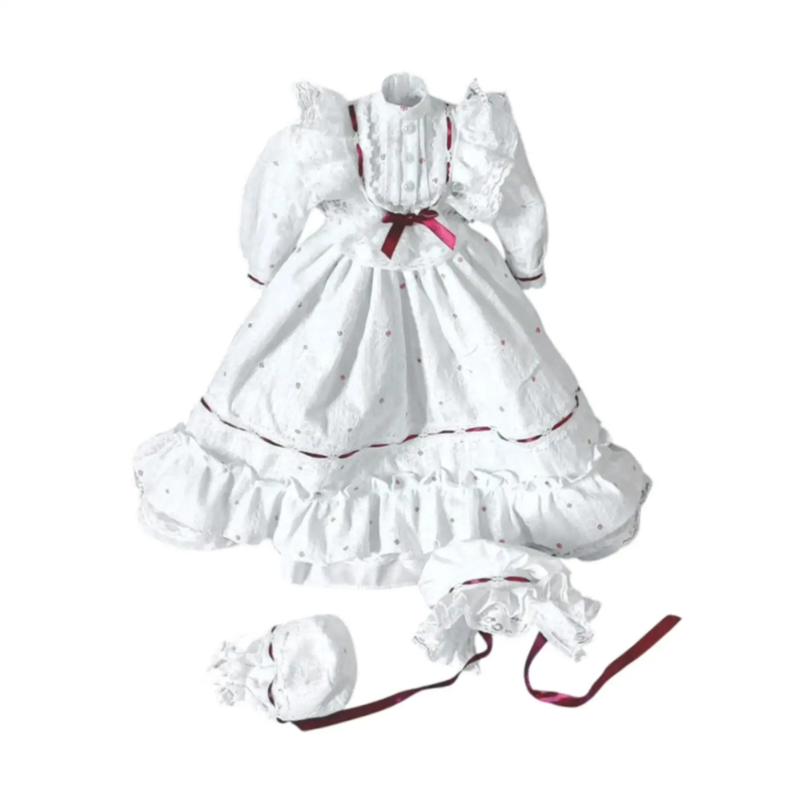 1/3 BJD Doll Dress Easy to Wear Birthday Gifts 24in Doll Retro Style Dress