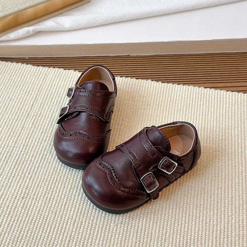 Zapatos de cuero para niñas antideslizantes suela blanda - imagen 4