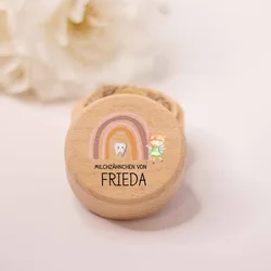 Caja de dientes de leche personalizada en madera - Regalo para niña