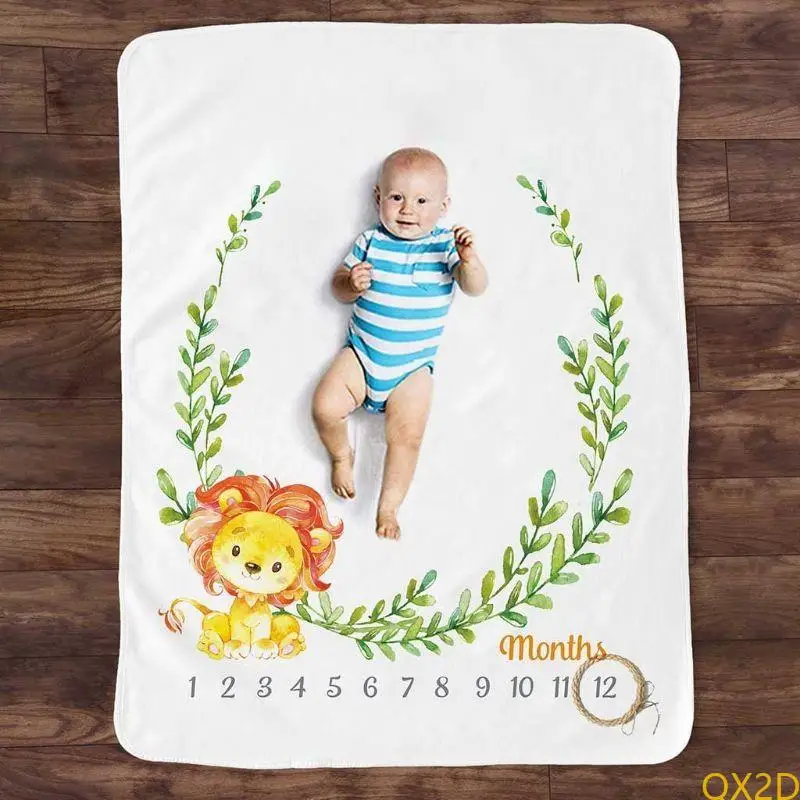 QX2D recién nacido Lindo animal Patrón animales envoltura para bebés Manta
