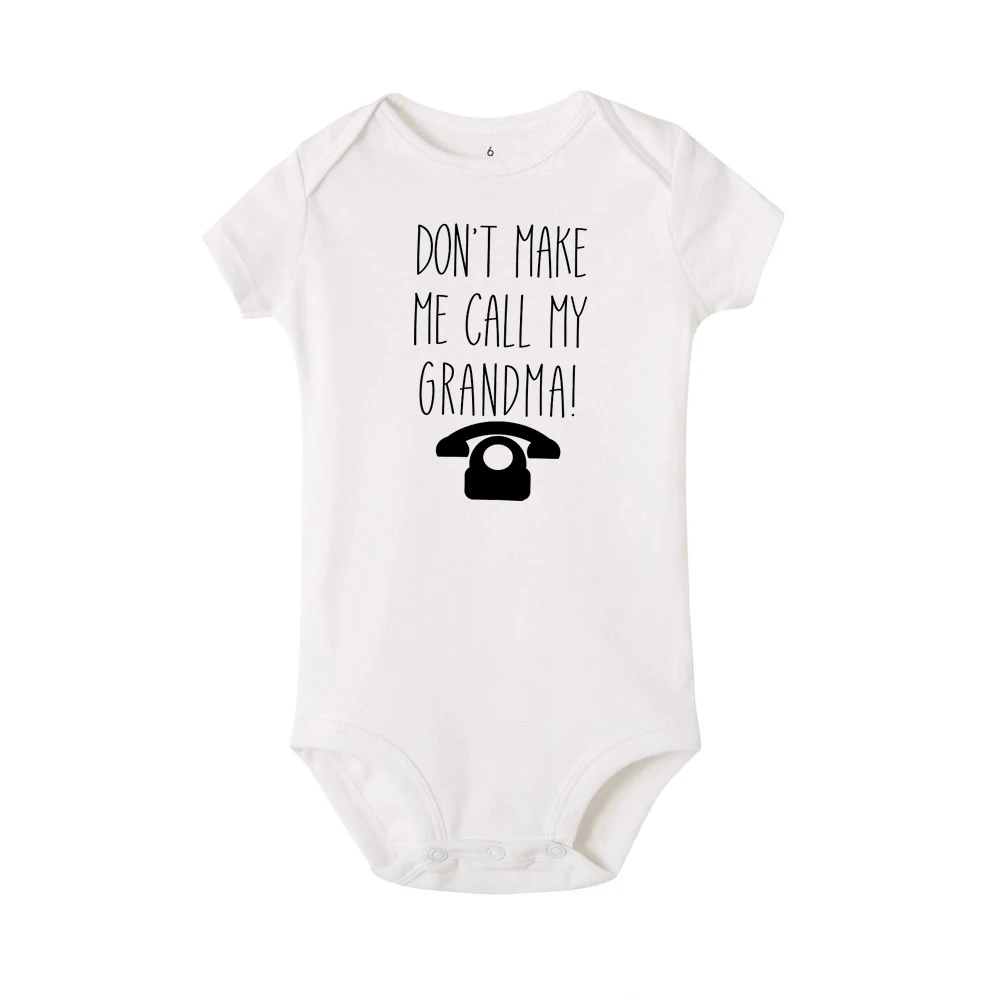 Don't Make Me Call My Grandma-body para niñas recién nacidas, ropa para niños pequeños, divertido teléfono impreso, regalo para bebé - imagen 2