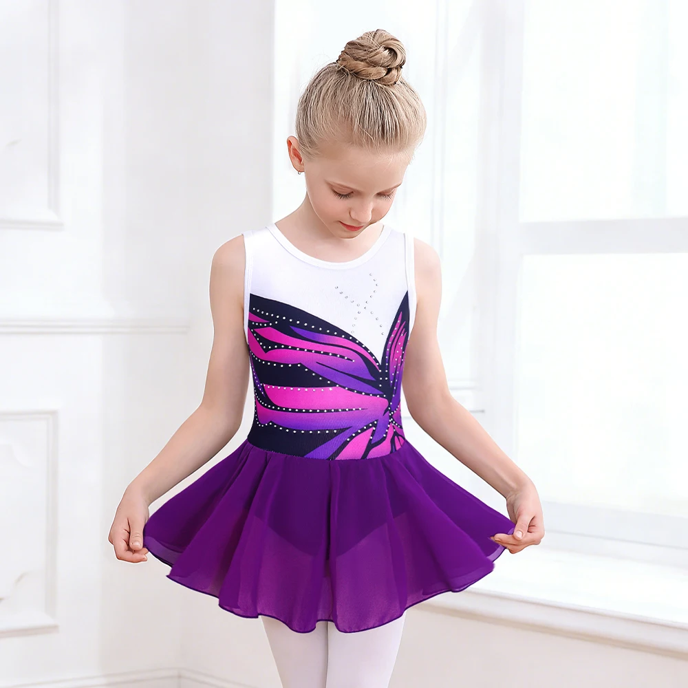 Vestidos de ballet con falda tutú brillante para niñas - imagen 2