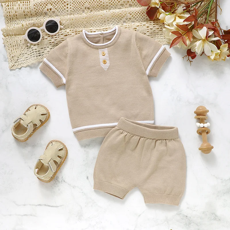 Conjunto algodón para bebé: camiseta manga corta + pantalón corto - imagen 5