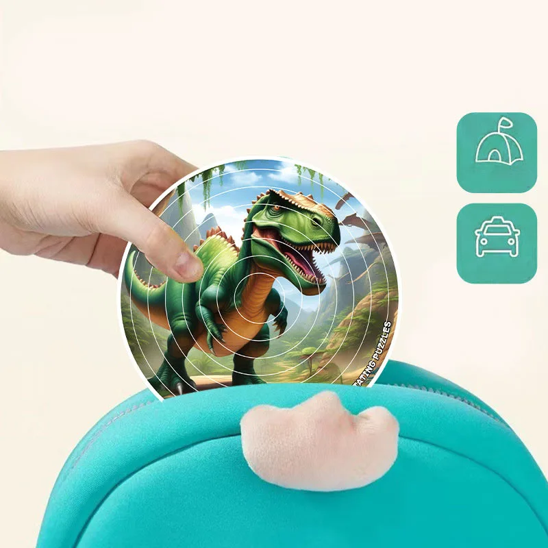 Juguete de rompecabezas giratorio 3D de dinosaurio, cubo mágico Circular antiestrés de 360 °, juego de giro, imaginación espacial, entrenamiento, regalos de cumpleaños para niños - imagen 5