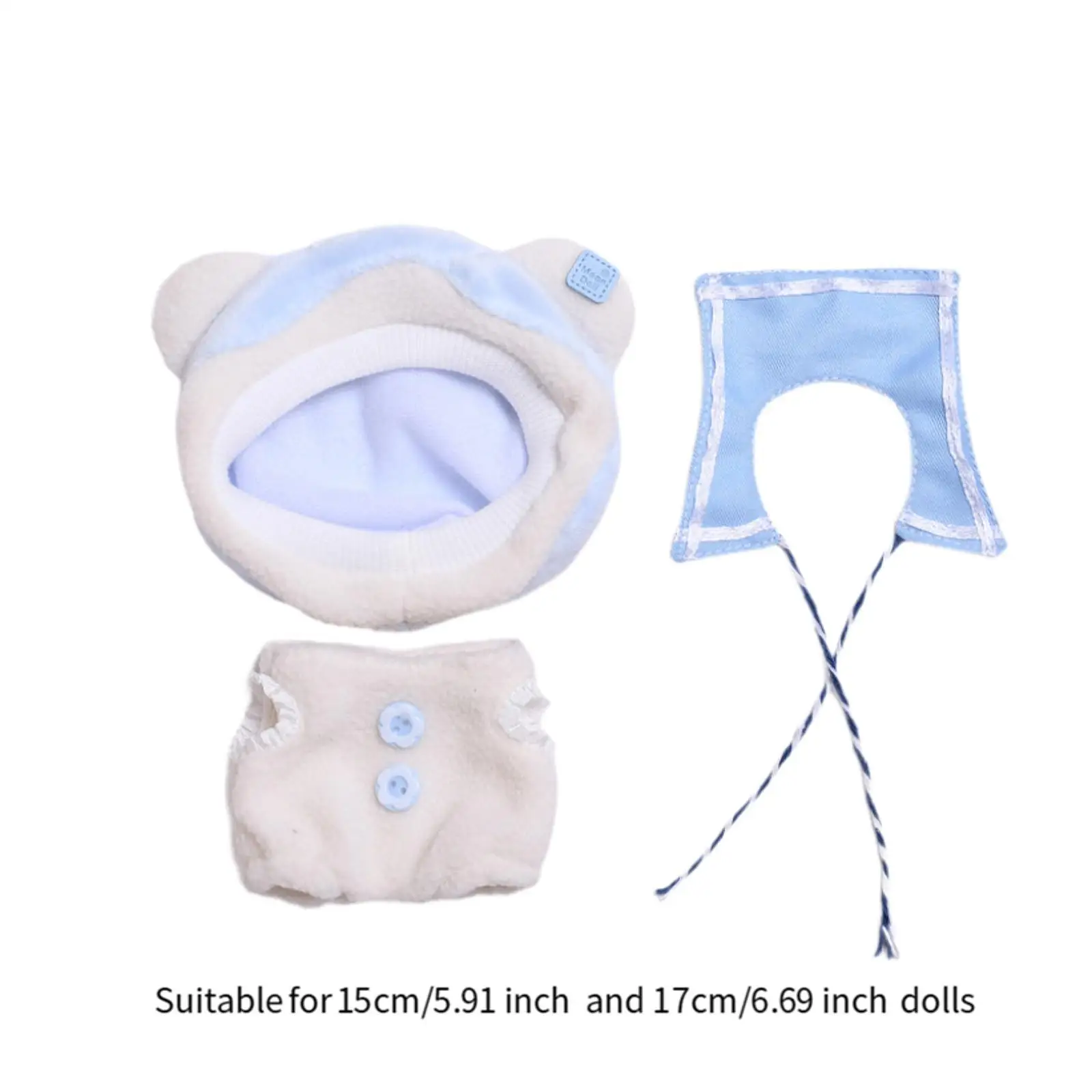 Mini 6 inch Doll Clothes Clothing DIY Kids Toy Dress up Adorable Girl Doll Clothes for Age 5-7 8-10 Pendant Doll Christmas Gift