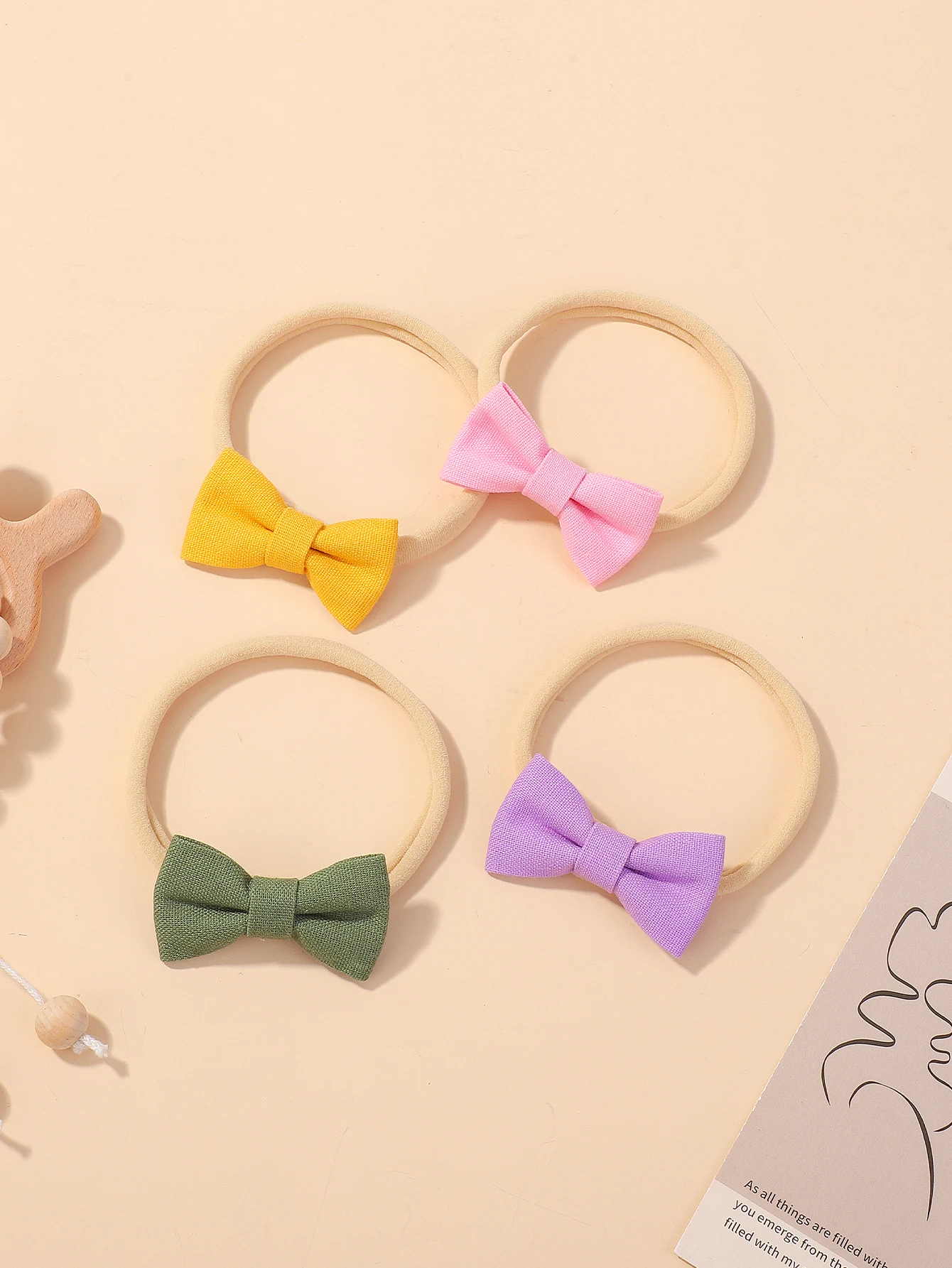 10 unids/set diadema con lazo para bebé, bonita banda elástica para el pelo de nailon para bebés y niños pequeños, accesorios para el cabello con lazo de princesa para niña recién nacida - imagen 4