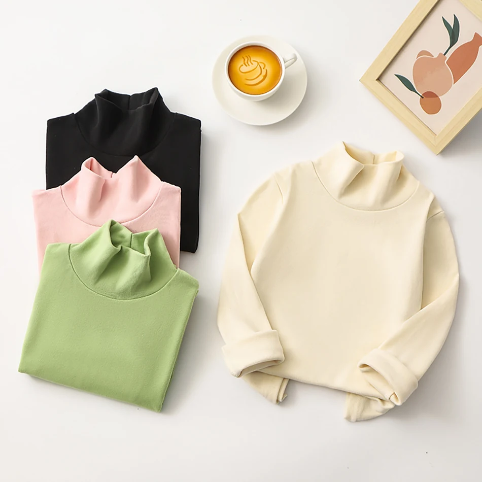 Camiseta manga larga con cuello alto para niño – Basic Otoño - imagen 5