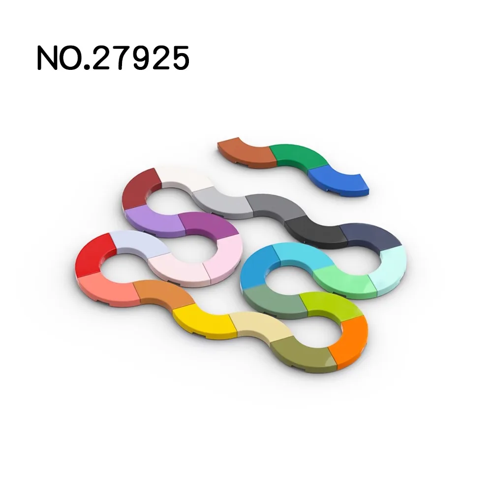 20 piezasMOC Compatible ensambla partículas de alta tecnología 27925 78560 azulejo esquina redonda 2x2 Macaroni piezas de bloques de construcción juguetes DIY - imagen 3