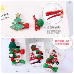 Horquillas Papá Noel – Pinzas de pelo navideñas para niña